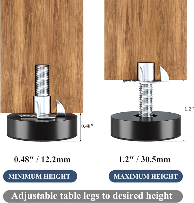 Adjustable Leveling Feet: 24pcs, M6 T-Nuts & Floor Protectors, Heavy Duty - Image 9