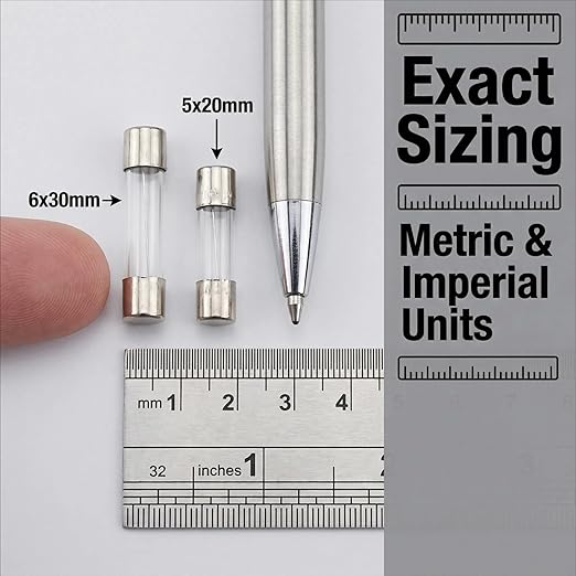 250pcs Quick Blow Glass Tube Fuse Assorted Kit 250V fuses 0.5A, 250V 2A - Image 4