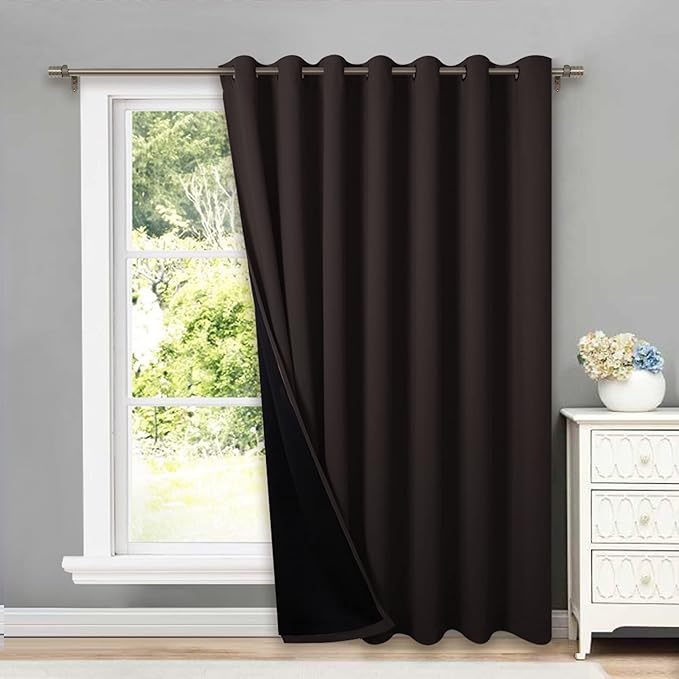 NICETOWN Extra Wide Patio Door Curtain, Super Heavy-Duty Thermal Sliding Glass by NICETOWN
