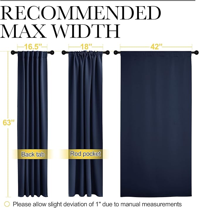 NICETOWN Blackout Draperies Curtains Window Drapes - Image 7
