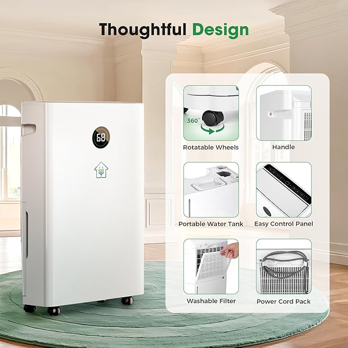 6, 500 Sq.Ft Dehumidifier for Basement - Image 7