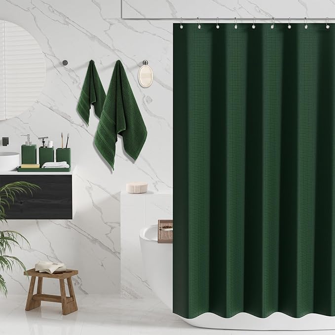 Resin Green Bathroom Set, Dark Green Bathroom Accessories Set - Image 2