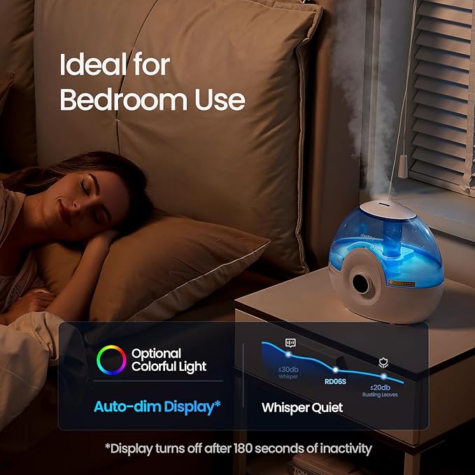 raydrop 2.2L Humidifiers for Bedroom, Cool Mist Humidifiers - Image 5