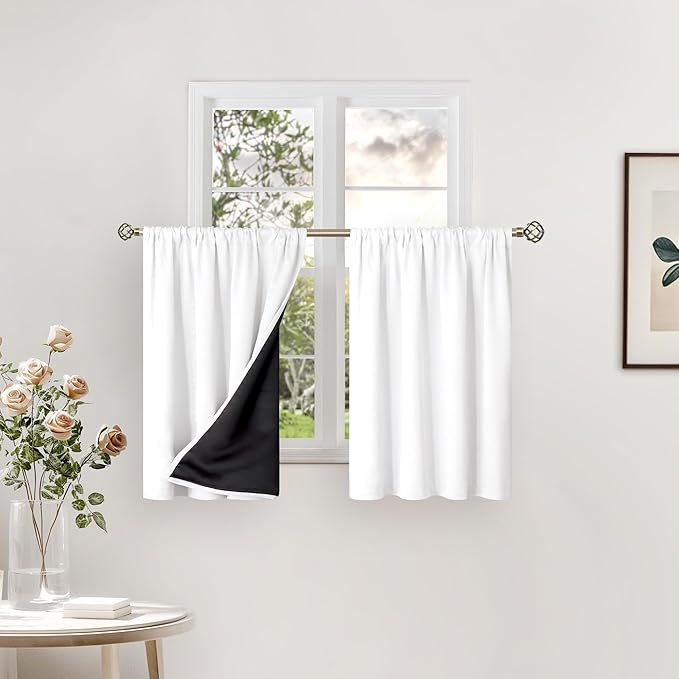 BGment Short Blackout Curtains for Small Window 30 Inch Long, 2 Panels by BGment