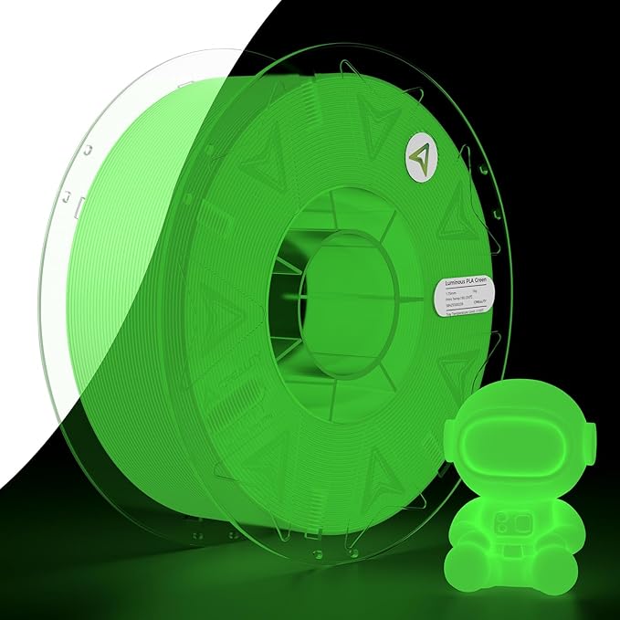 Creality 3D Luminous PLA Printer Filament, 1.75mm Glow in The Dark Shiny by Creality