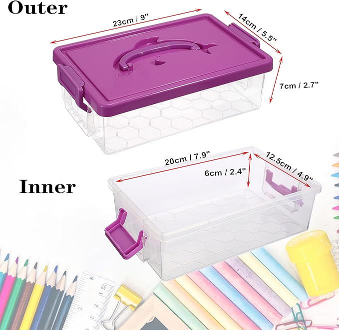 BTSKY 4-Pack Clear Plastic Storage Box - Image 3
