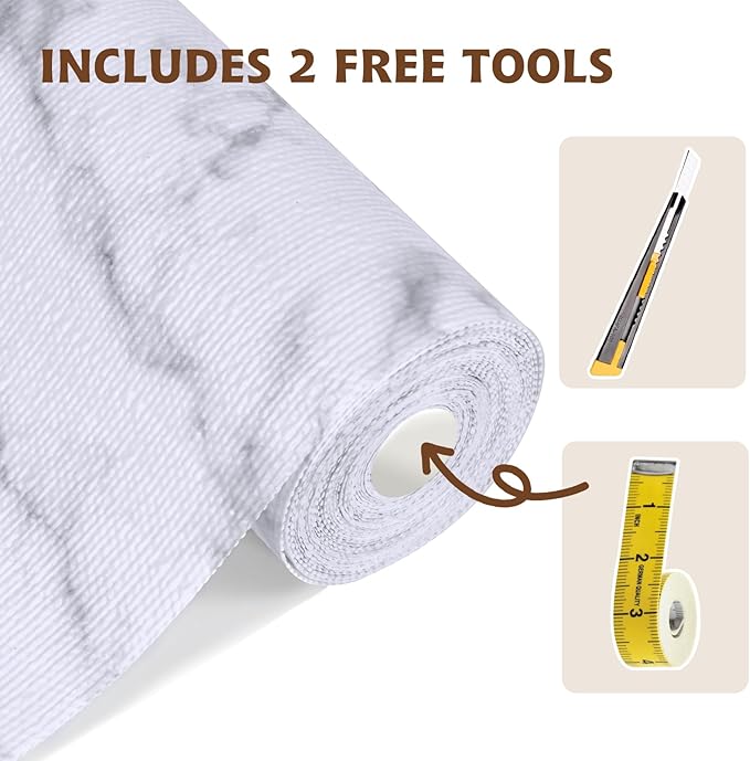 Shelf Liners for Kitchen Cabinets 12in x 10FT, Non Adhesive Drawer Liner Marble - Image 6