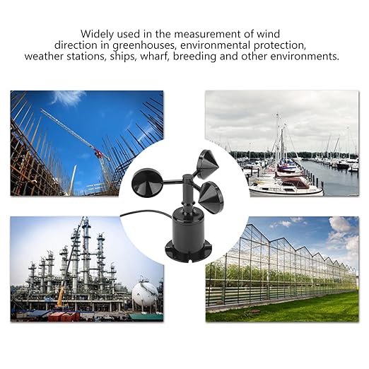 Yosoo Anemometer, 0-70M/S Wind Speed Meter Sensor, Pulse Type, Three Cups - Image 9