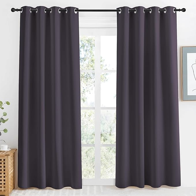 NICETOWN Blackout Curtain 86 inch Long, W55 x L86, 1 Panel, Thermal Insulated by NICETOWN