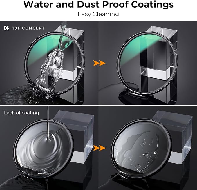 K&F CONCEPT 95mm Ultra-Low Reflectivity Polarizers Filter, 28 Multi-Layer - Image 7