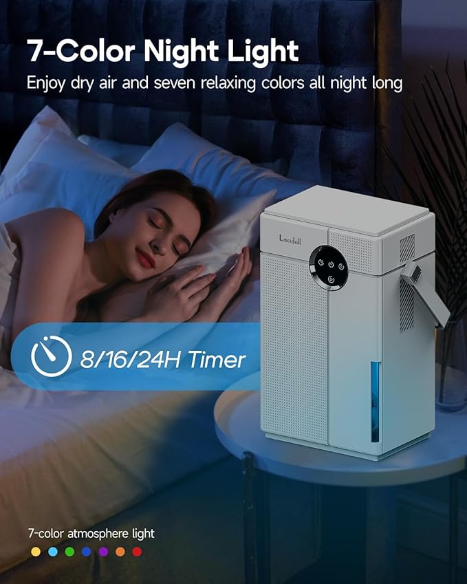 Small Dehumidifier with Drain Hose, Portable Dehumidifier - Image 7