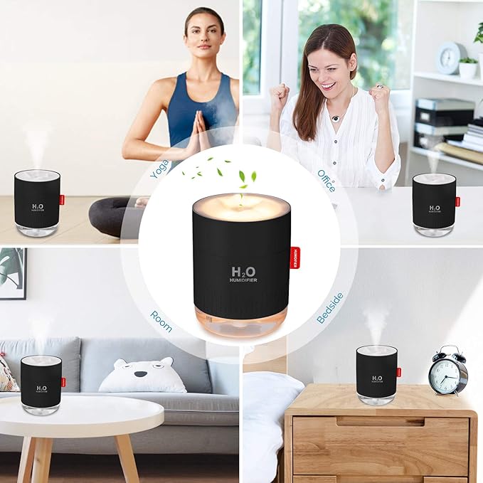 Portable Mini Cool Mist Humidifier, 500ml USB Personal Desktop Humidifier - Image 7