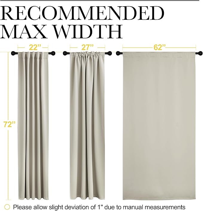 NICETOWN Blackout Curtain Panels Window Draperies - Image 7