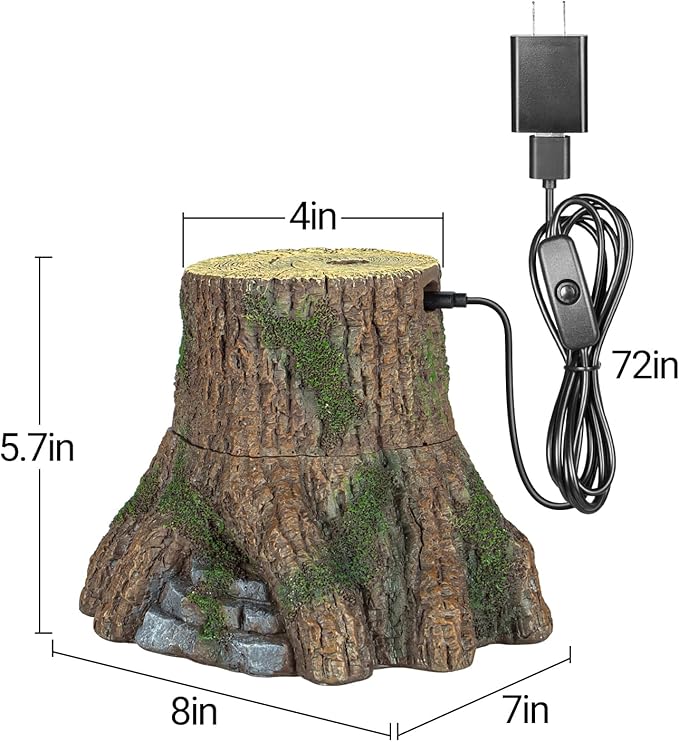 REPTIZOO Reptile Humidifier Fogger, Tree Trunk Humidifier - Image 2