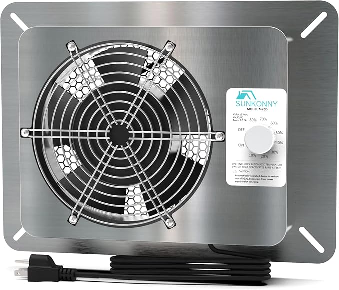 Stainless Steel Crawl Space Vent Fan by Sunkonny