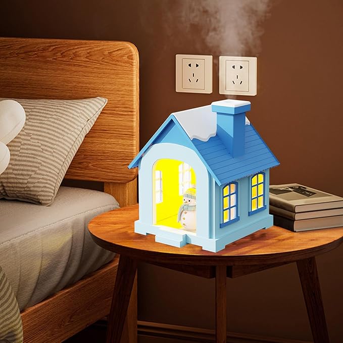Christmas Village Houses Humidifier 500ml, Cute Snow House Cool Mist Humidifier - Image 3