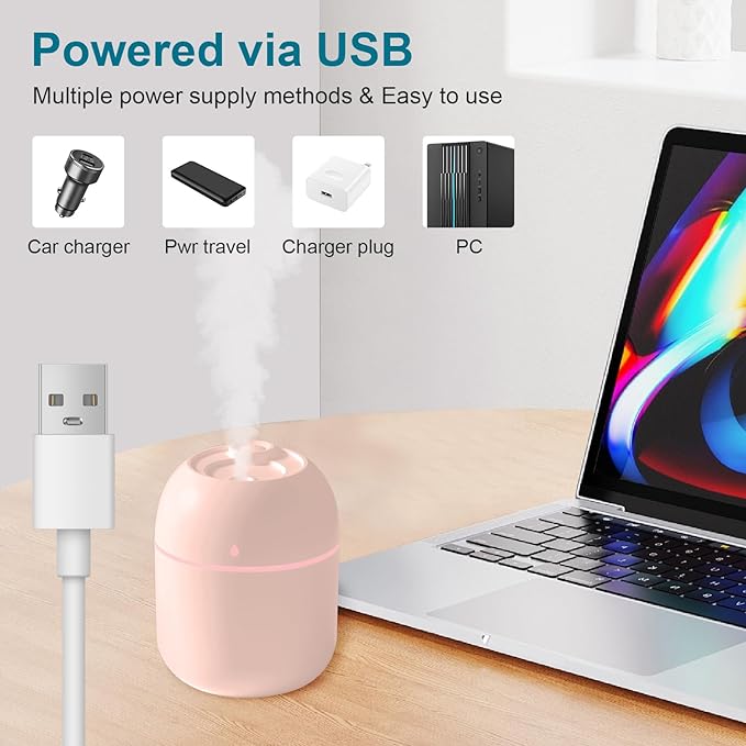 Portable Small Humidifier, USB Personal Desktop Humidifier - Image 4