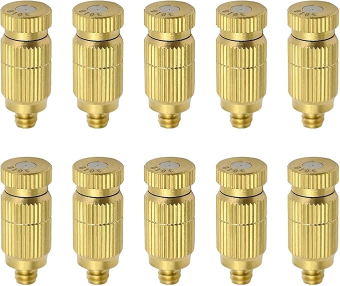 Brass Misting Nozzle, 10 Pack High Pressure Spray 10/24 UNC Anti-drip Fogging - Image 7