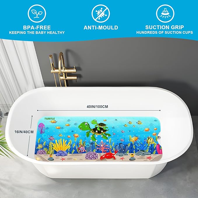 XIYUNTE Baby Bath Mat for Tub Non Slip Kids Bath Mat - Image 2