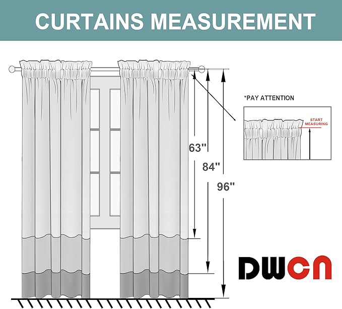 DWCN Blackout Curtains 63 Inch Length - Image 8