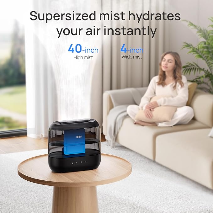 Dreo Humidifiers for Bedroom, 4L Top Fill for Large Room, 36H Runtime, 28 dB - Image 3