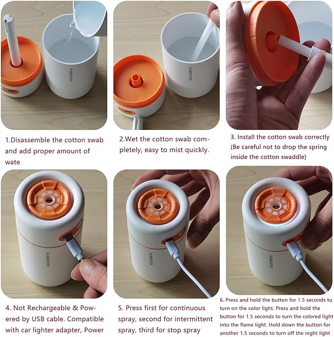 Mini Humidifier, USB Personal Desktop Humidifier - Image 3