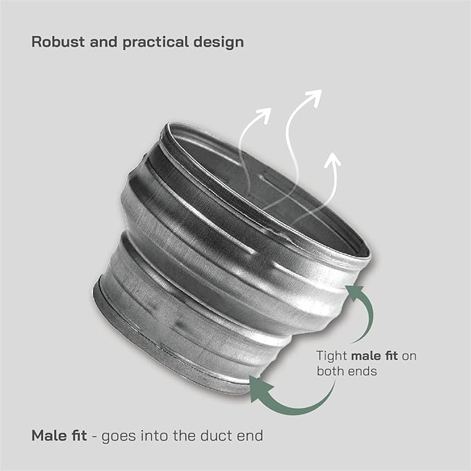 Vent Systems 5" inch to 4" inch Duct Reducer Adapter Connector Fitting Pipe - Image 4