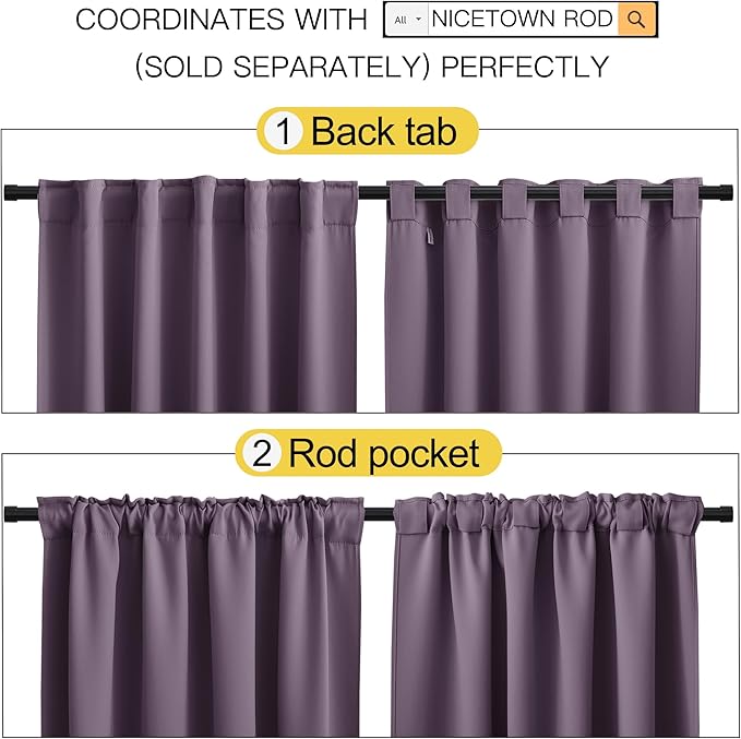 NICETOWN Window Treatment Blackout Curtains and Draperies - Image 3