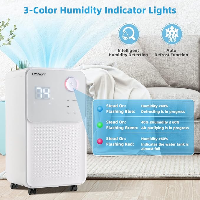 COSTWAY 2000 Sq. Ft Dehumidifier - Image 5