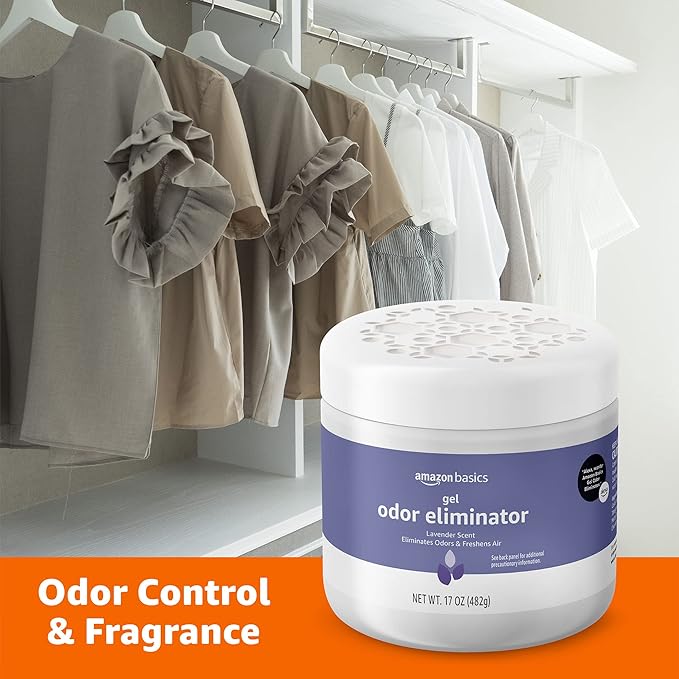 Amazon Basics Gel Odor Eliminator, Activated Charcoal, Lavender Scent, 17 Oz - Image 4