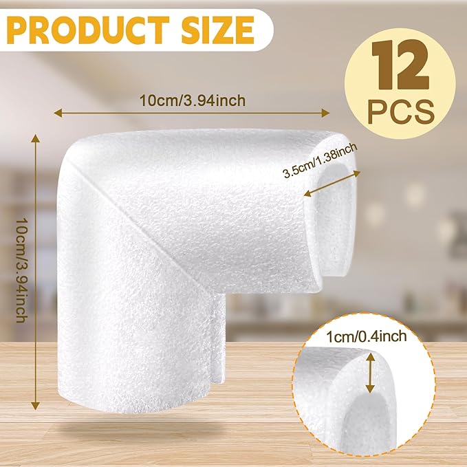 12 Pcs Foam Corner Protectors for Shipping, L-Shaped Edge Guards for TV Moving - Image 2