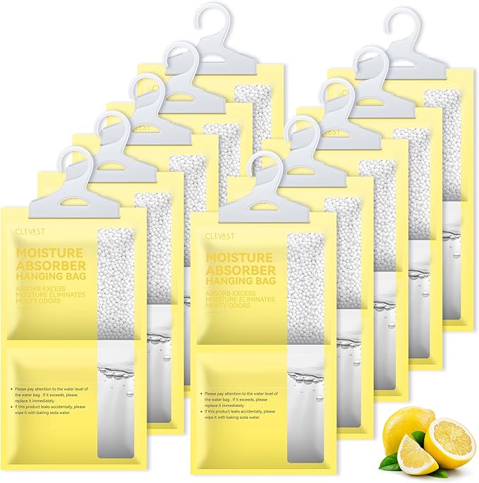 CLEVAST Moisture Absorbers Packets 10 Pack, Dehumidifier Bags by CLEVAST