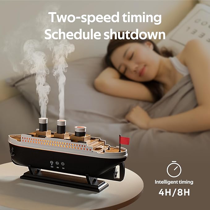 Titanic Humidifier 250ml, Essential Oil Diffuser Cool Mist Ultrasonic Aroma - Image 4