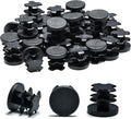 1/2" Plastic Hole Plugs Black -Round Chair Leg Caps, Flush Mount Pipe Plugs by EASYEAH