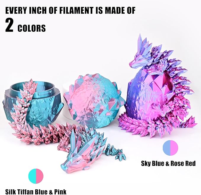 OVV3D 3D Printer Filament, PLA Filament 1.75mm Bundle, Dual Color Filament - Image 3