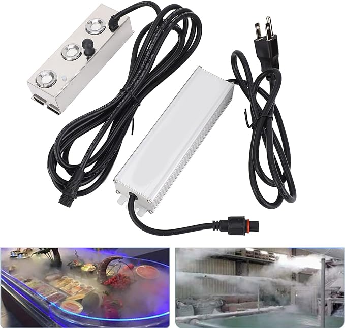 Garosa Ultrasonic Mist Maker, 3 Head Stainless Steel Fogger IP67 Water Proof - Image 4