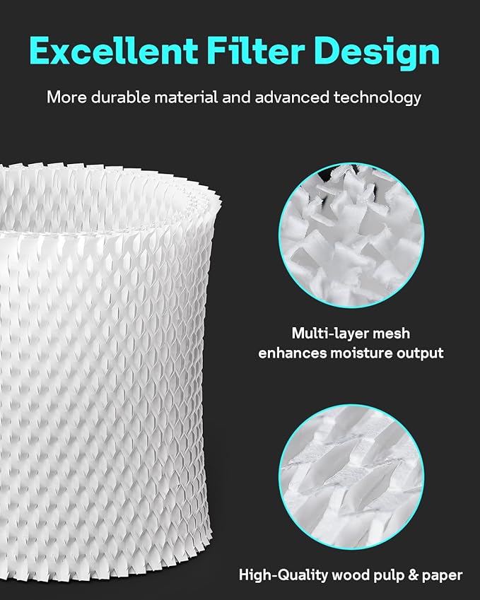 Leemone 6-Pack Bedside Humidifier Filter Replacement Compatible - Image 3