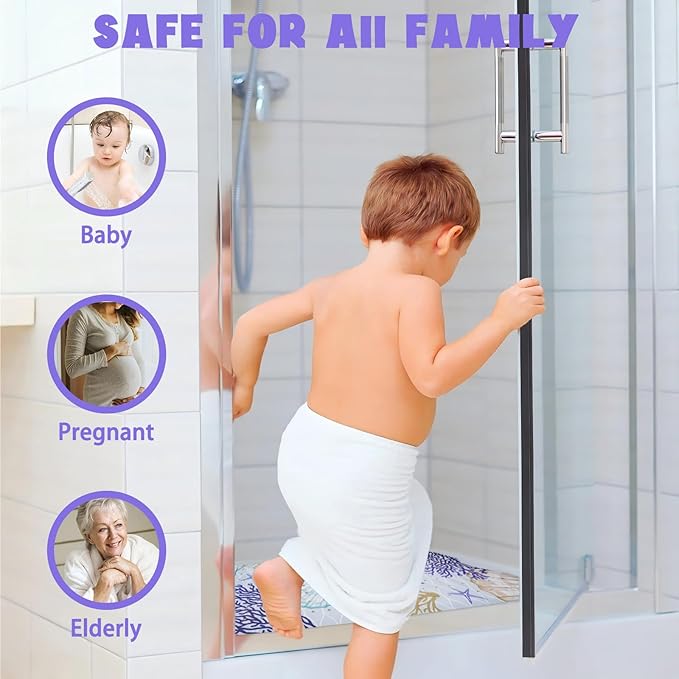 Ocean Bathtub Mat Non Slip, Cute Baby Bath Mat - Image 8