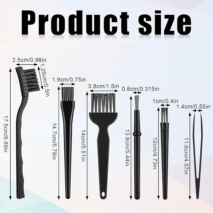6 Pcs Small Cleaning Brushes for Tight Spaces Mini Electronics Cleaning Brush - Image 2