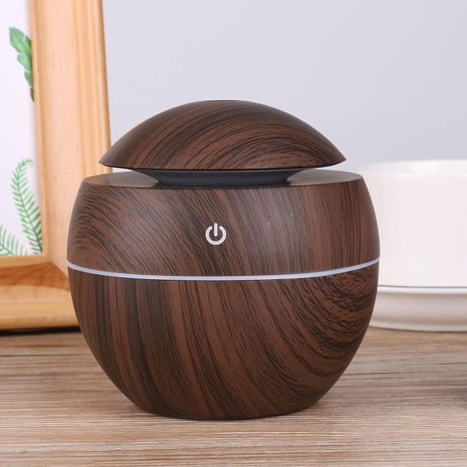 Wood Grain Humidifier, Portable Mini Humidifier Compact Portable 5V 2W USB - Image 9