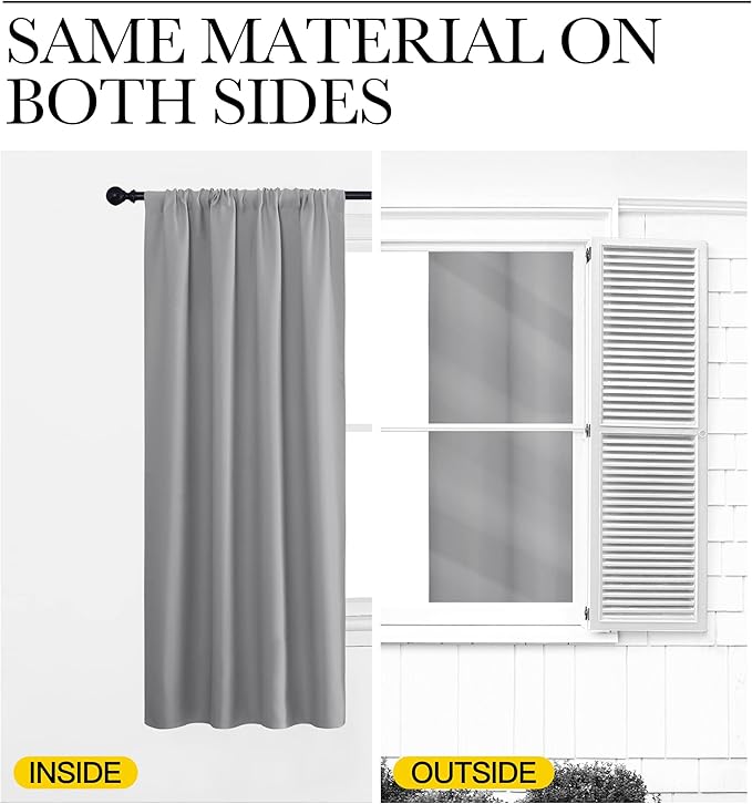 NICETOWN Silver Grey Window Curtains - Image 6