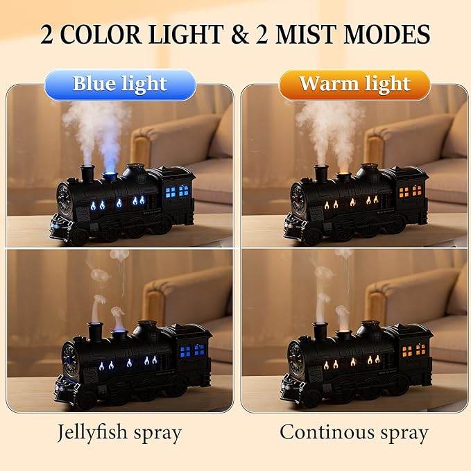 Train Diffuser 300ML Essential Oil Diffuser Cool Mist Humidifier Aroma Diffuser - Image 2