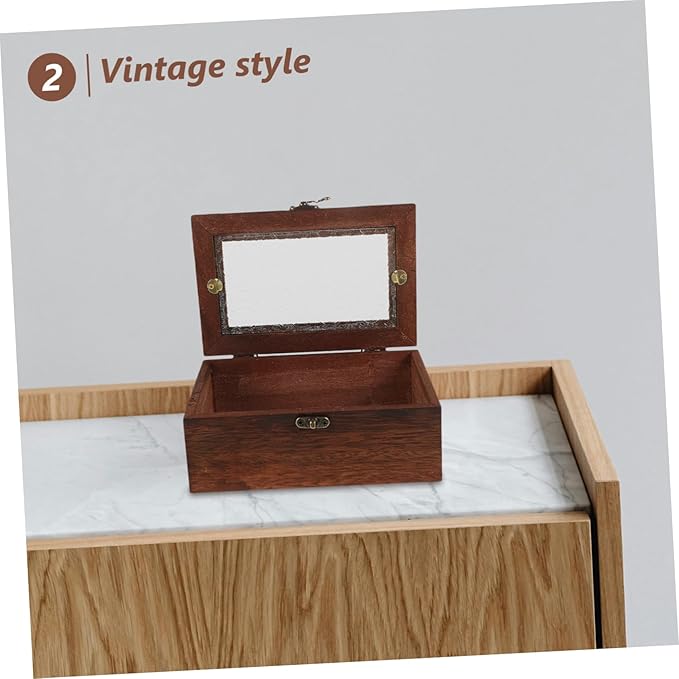 Wooden Display Case with Glass Lid - Image 2