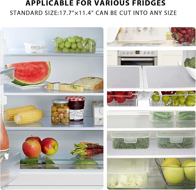 9 Pack Washable Waterproof Fridge Liners and Drawer Mats, Refrigerator Shelving - Image 5