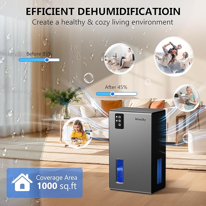 NineSky Dehumidifier, 98 OZ Dehumidifiers - Image 3