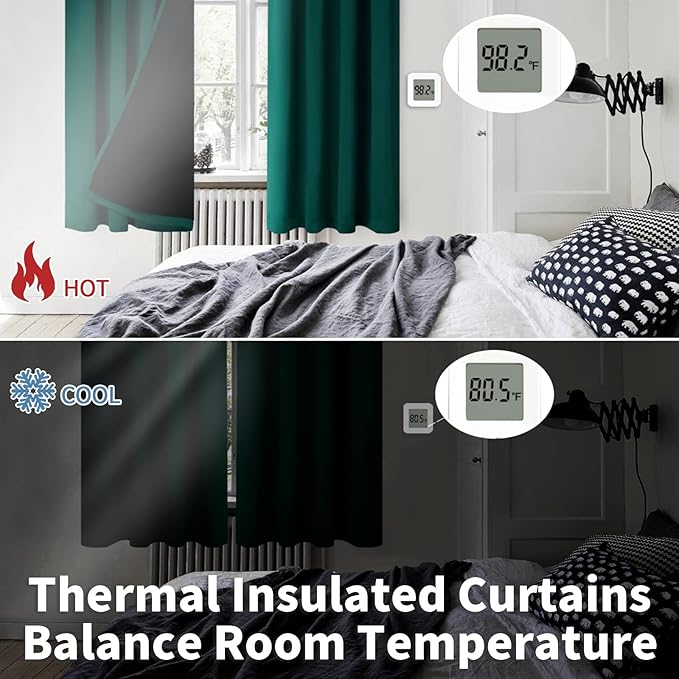 BGment Green 100% Blackout Curtains - Image 4