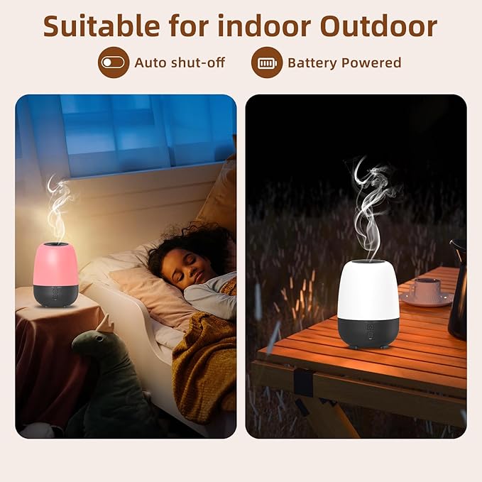 150ML Rechargeable Battery Powered Essential Oil Diffuser, Cordless Portable - Image 5