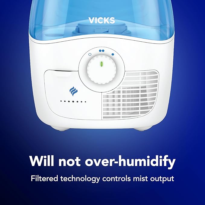 Vicks Filtered Cool Mist Humidifier, Medium Room, 1.1 Gallon Tank - Image 6