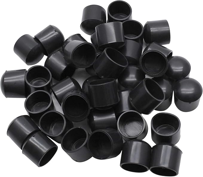 40Pcs Chair Leg Tips, 5/8 Inch Non-Slip Rubber Furniture Leg Caps Black Round by Bonsicoky