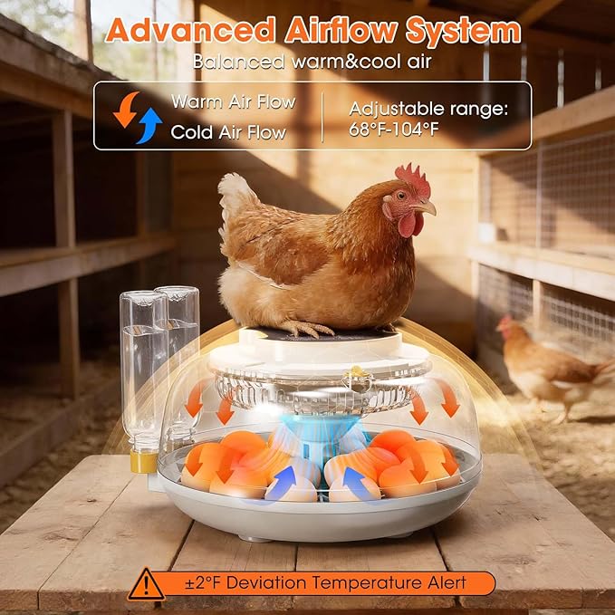 18 Egg Incubator with Automatic Egg Turning & Humidity Control, Built-in Egg - Image 3